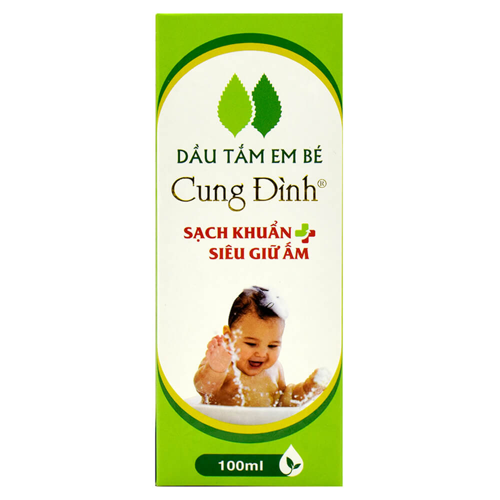[HCM]Dầu tắm em bé tinh dầu tràm Cung Đình 100ml
