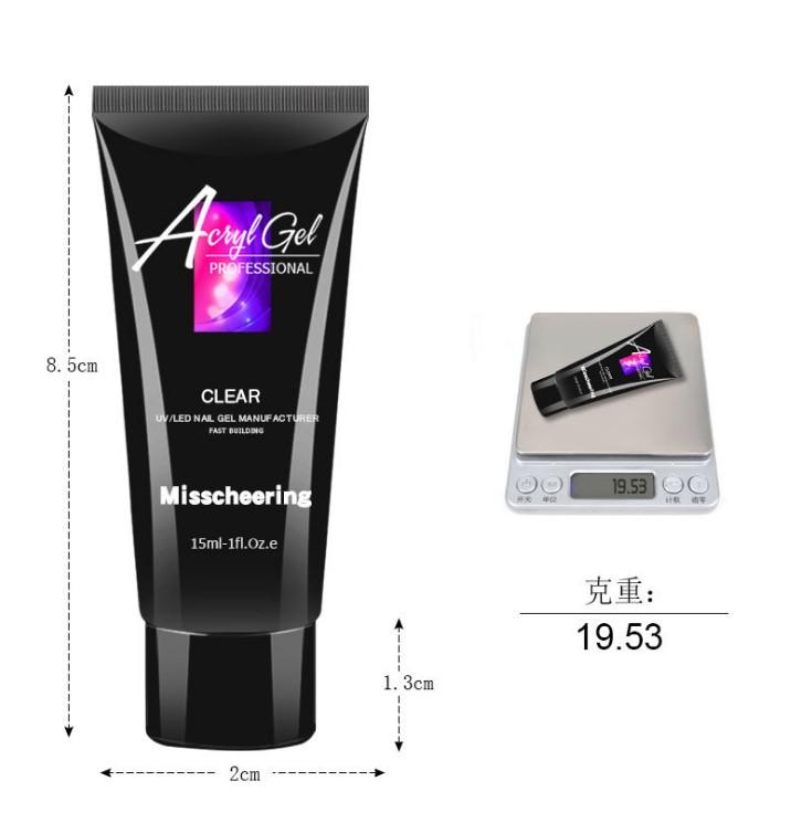 Gel gôm đắp móng gel (poly gel) Misscheering tuýp nhỏ 15ml