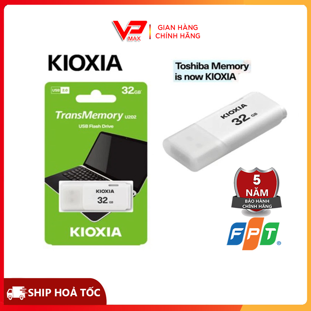USB Kioxia 32B tốc độ cao  bảo hành 5 năm FPT - VPMAX - usb 16gb chính hãng
