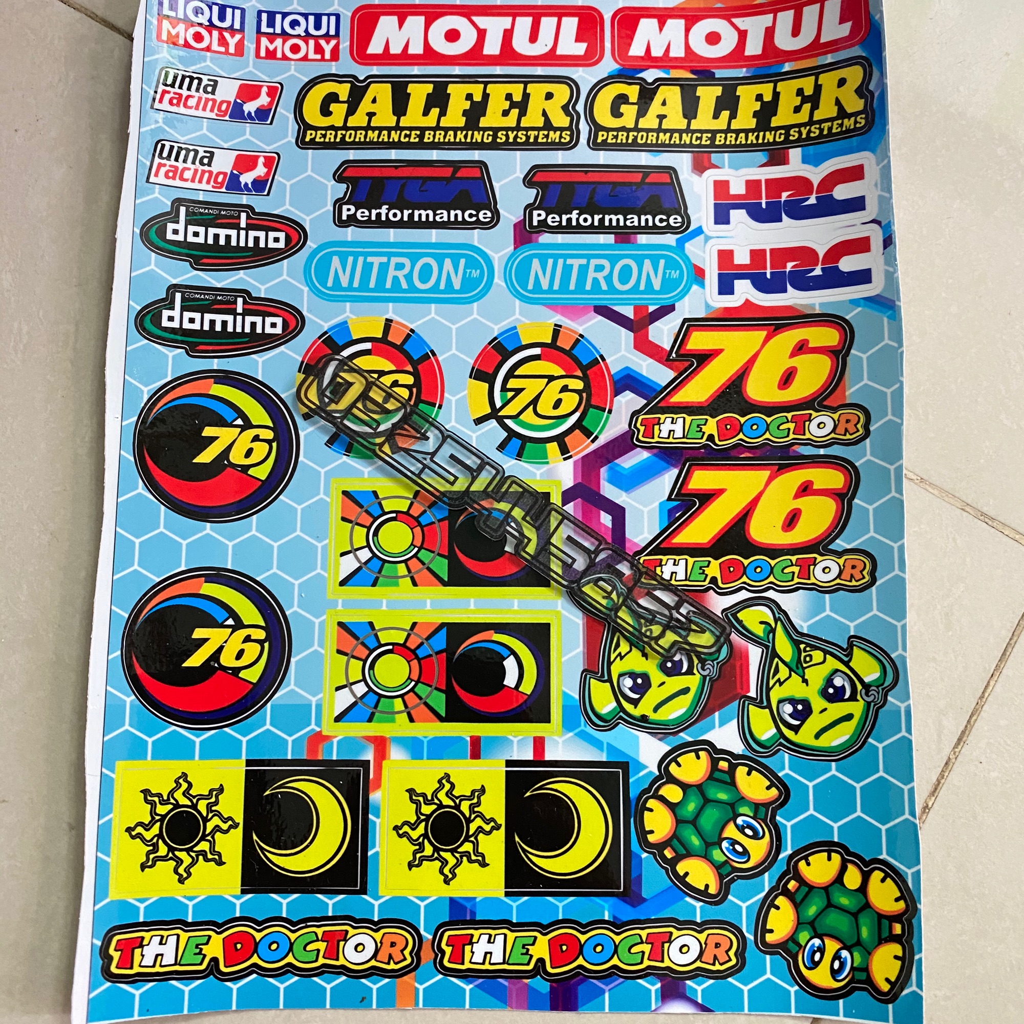 Logo sticker 76 dán trang trí xe máy