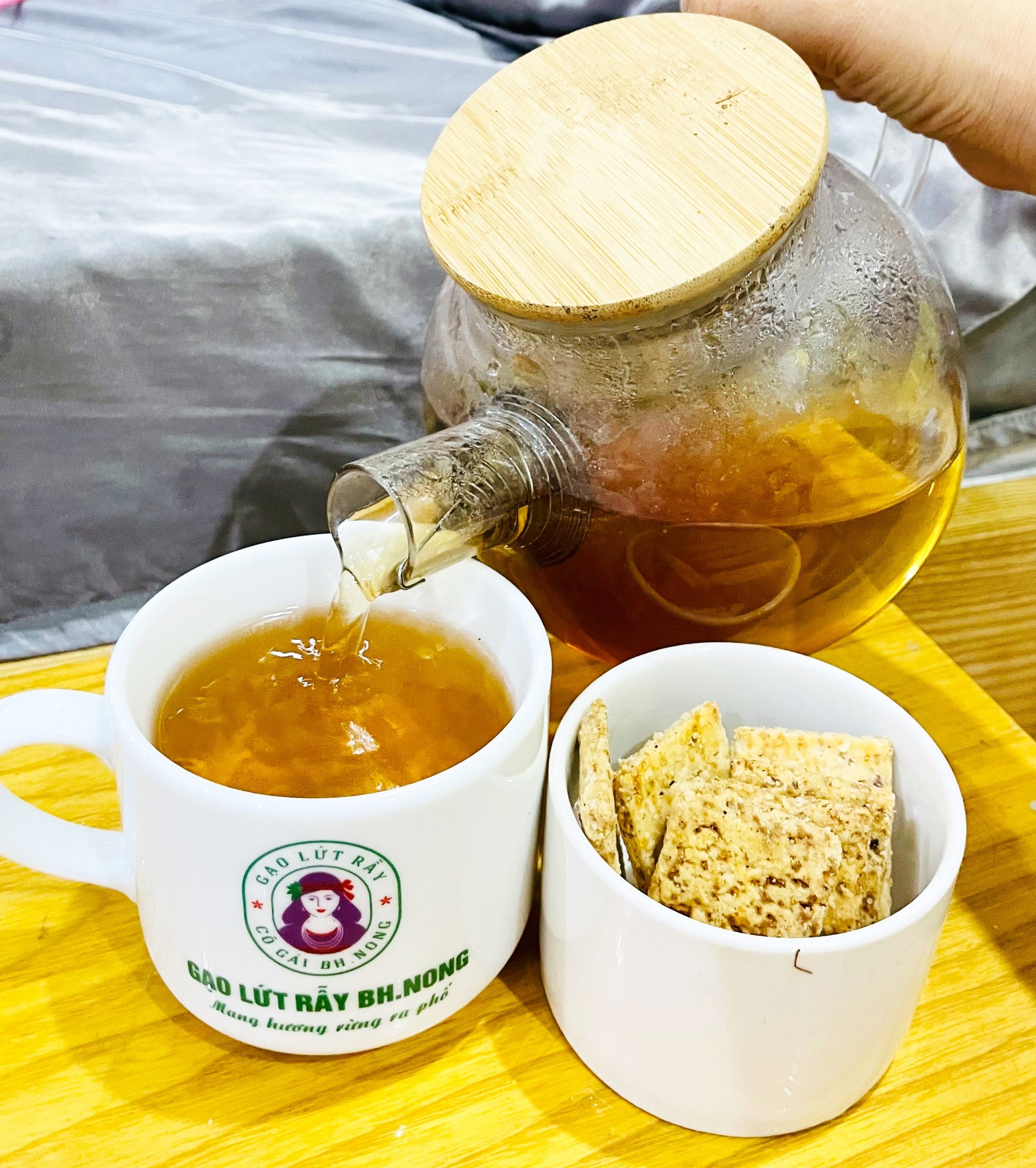 Trà gạo lứt Tim sen (rang mộc) Bh.nong