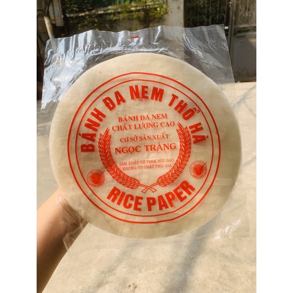 Bánh đa nem đặc sản Thổ Hà mềm dẻo (1 tệp 10 lá - Màu Trắng)