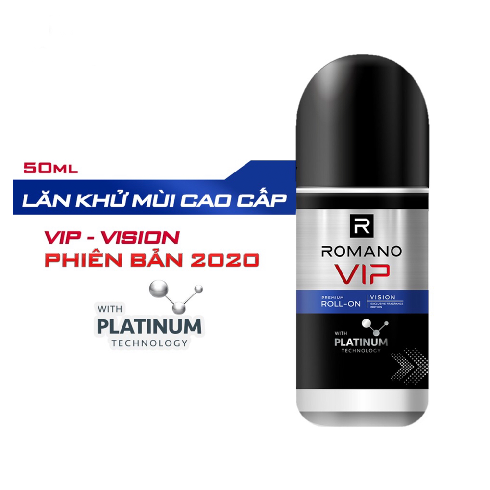 Lăn khử mùi Romano Vip Platinum 50ml/chai