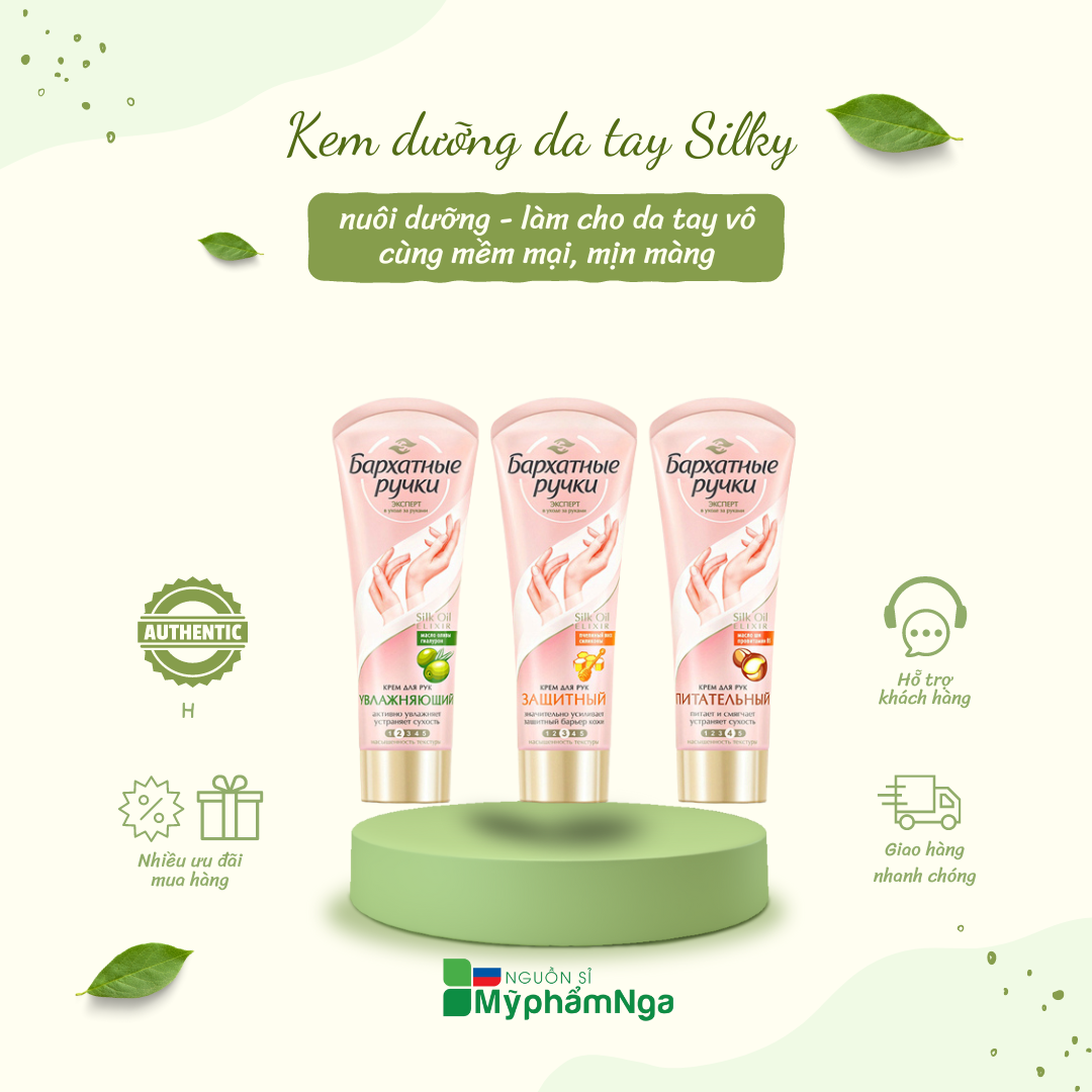 Kem dưỡng da tay Silky - Kem dưỡng da tay lụa Nga