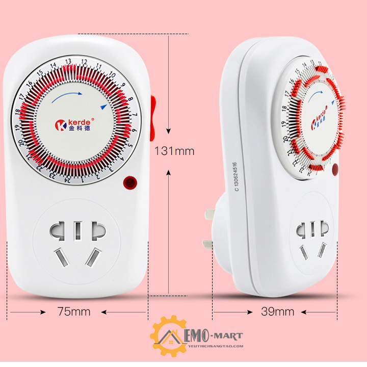 Ổ cắm hẹn giờ lập trình cơ kerde tw-e05