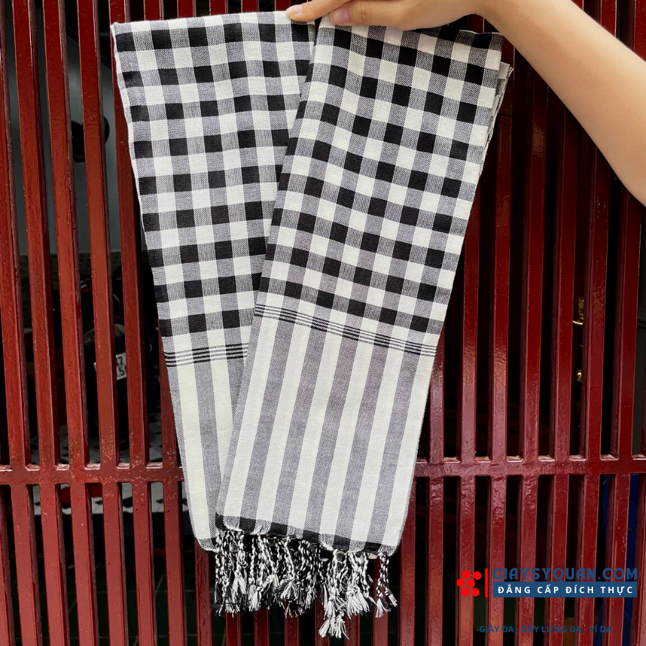 Khăn Rằn Cao Cấp Chất Liệu Cotton Dày Dặn, Vải Mềm