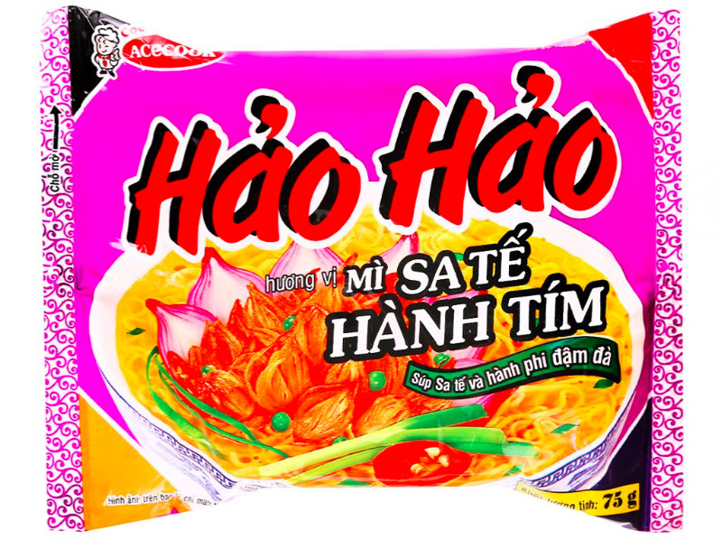 Mì Hảo Hảo sa tế hành tím 75g ( thùng 30 gói)