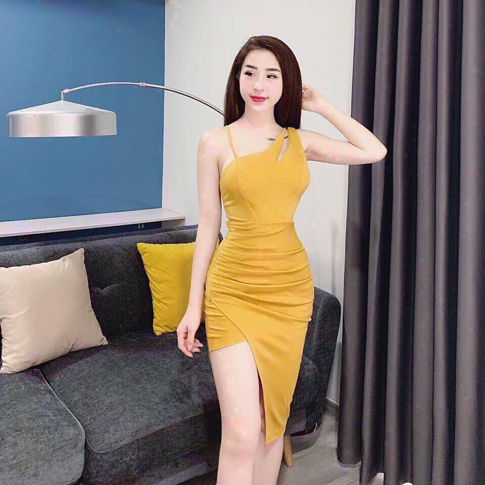 Đầm body xẻ giữa -HT
