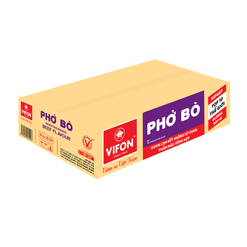 [HCM]Thùng 30 Gói Phở Bò VIFON 65g