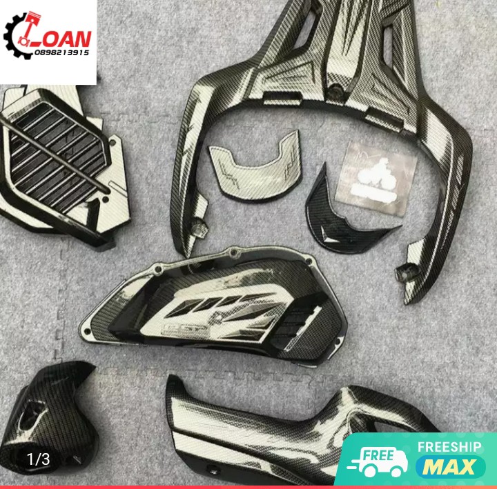 Combo 7 món sơn carbon cho xe sh 2017 - 2018- 2019