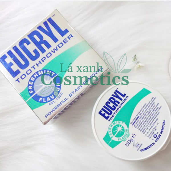 Bột trắng răng vị bạc hà Eucryl Toothpowder 50g