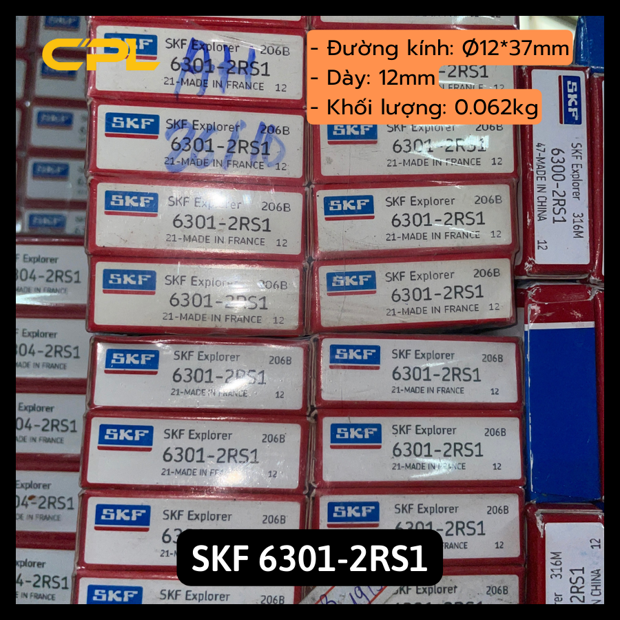 Vòng bi bạc đạn skf 6301 2rs1 - phụ tùng ô tô