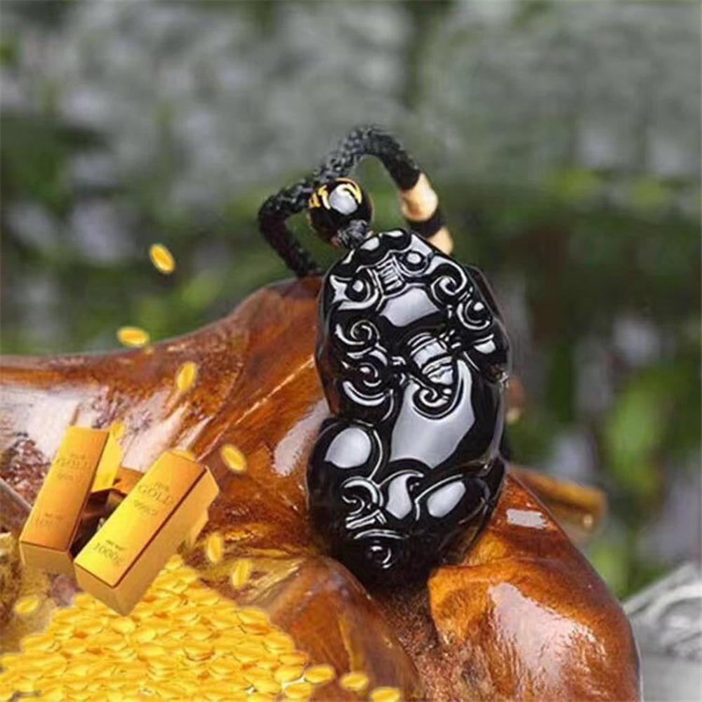 Vòng cổ tỳ hưu opal đen tự nhiên