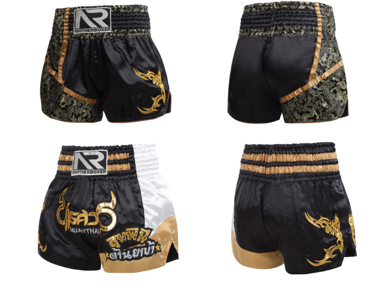 Quần Muay Thái AnotherBoxer cao cấp MT99 (Đen viền đỏ)