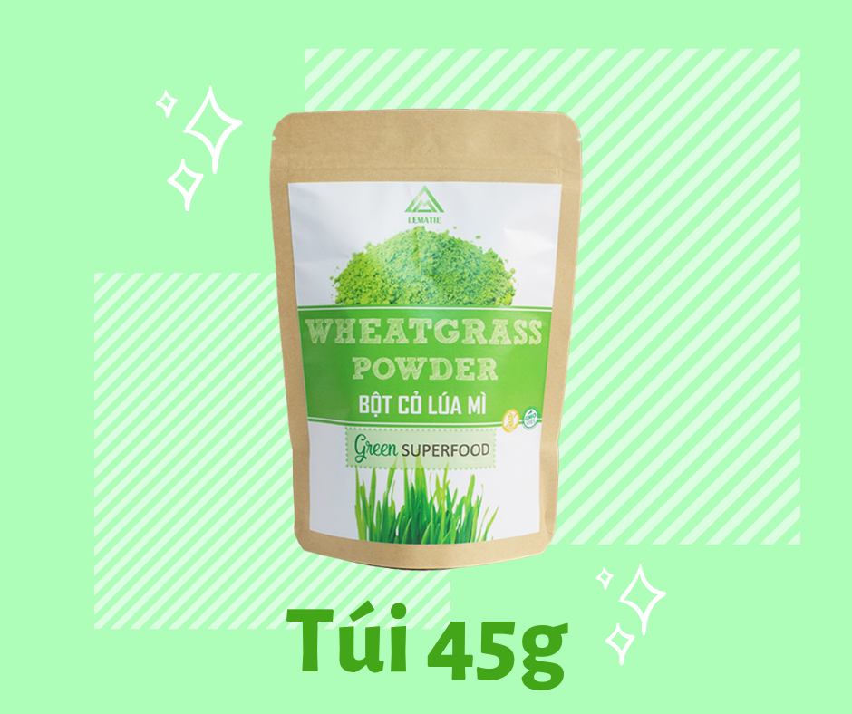Bột Cỏ Lúa Mì Lematie (Túi Zip 45g)