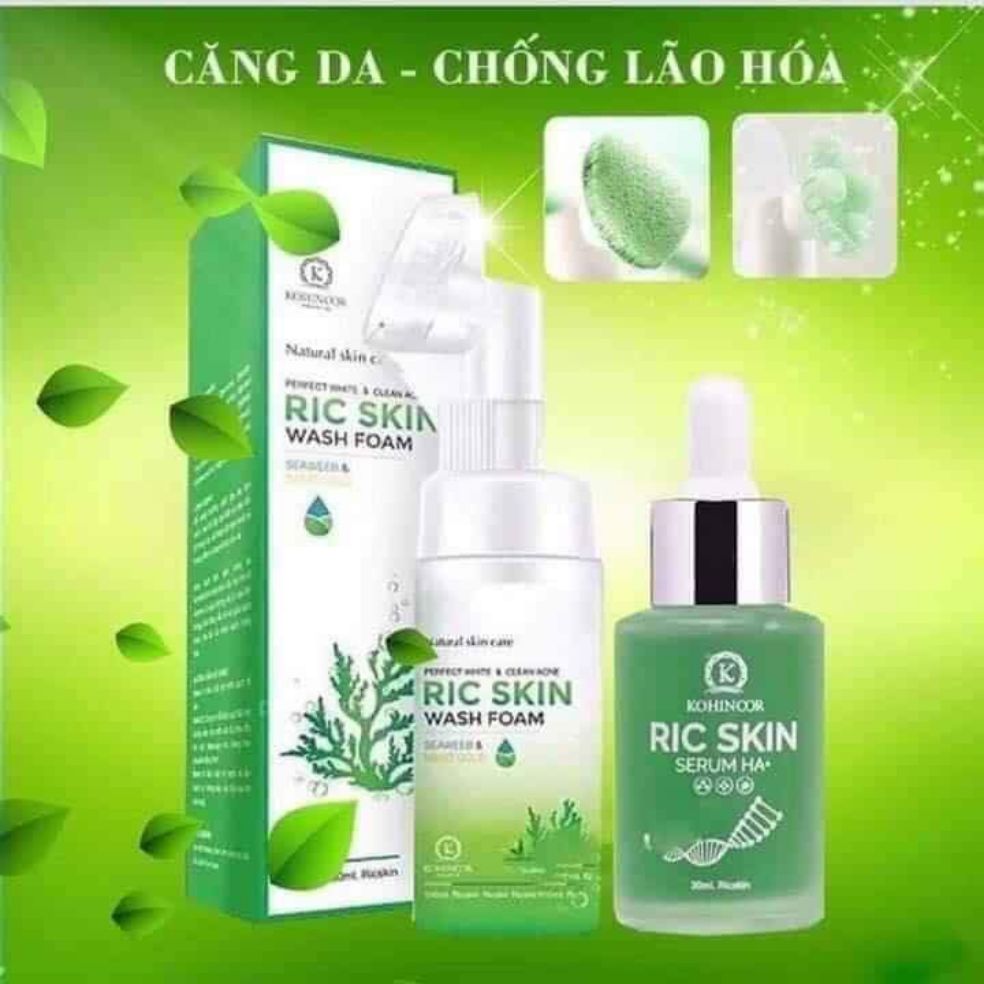 [HCM]combo SE.RUM RIC SKIN + SƯA RƯA MĂT RIC SKIN