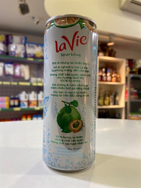 Nước giải khát có ga Lavie (vị Bưởi và Mơ) 330ml (lon)