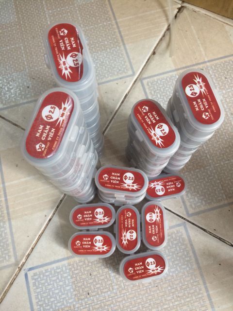 Set 10 viên nam châm trần, gắn bảng