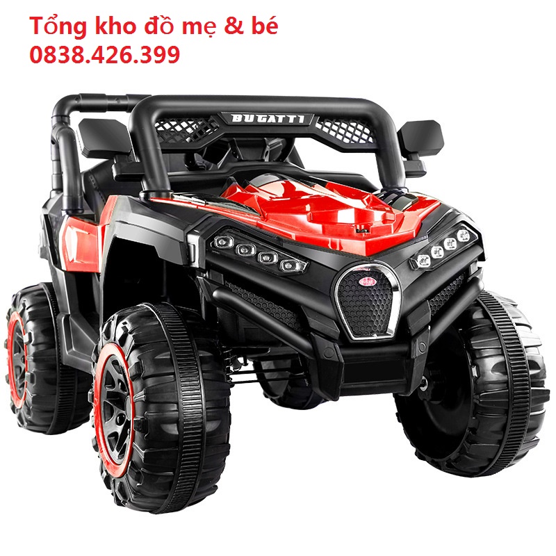 Xe oto địa hình gầm cao loại to đại NEL 909 cho các bé 2 động cơ ghế ngồi rộng đèn nhạc điều khiển từ xa
