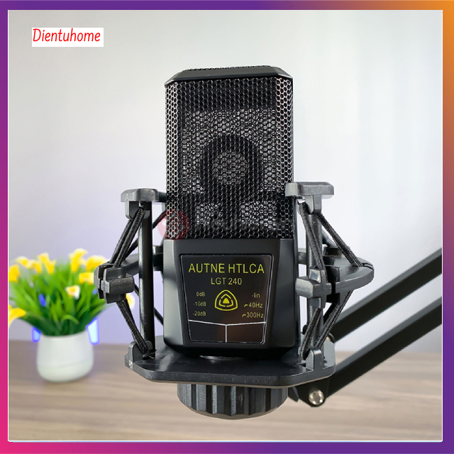 Micro condenser mic thu âm LGT-240 mic phòng thu Micro thu âm livestream karaoke LGT 240. mic chuyên thu âm hát karaoke livetream micro karaoke hát hay chuyên nghiệp BẢO HÀNH 12 THÁNG