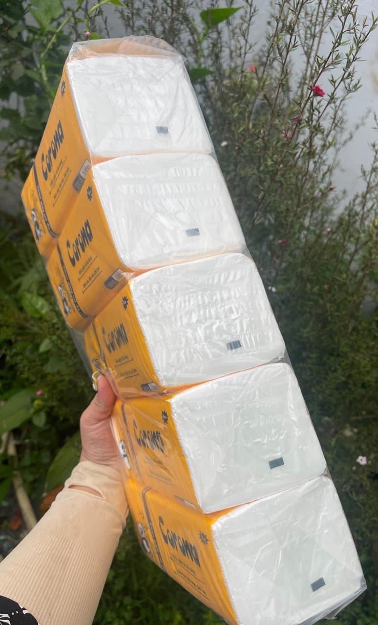 Khăn Giấy Rút Corona lụa 3 lớp 500 Tờ
