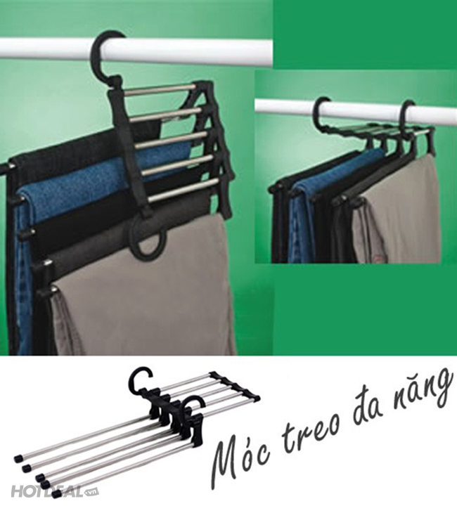 Combo 02 Móc Treo Quần Áo Đa Năng Gấp Gọn Dễ Dàng