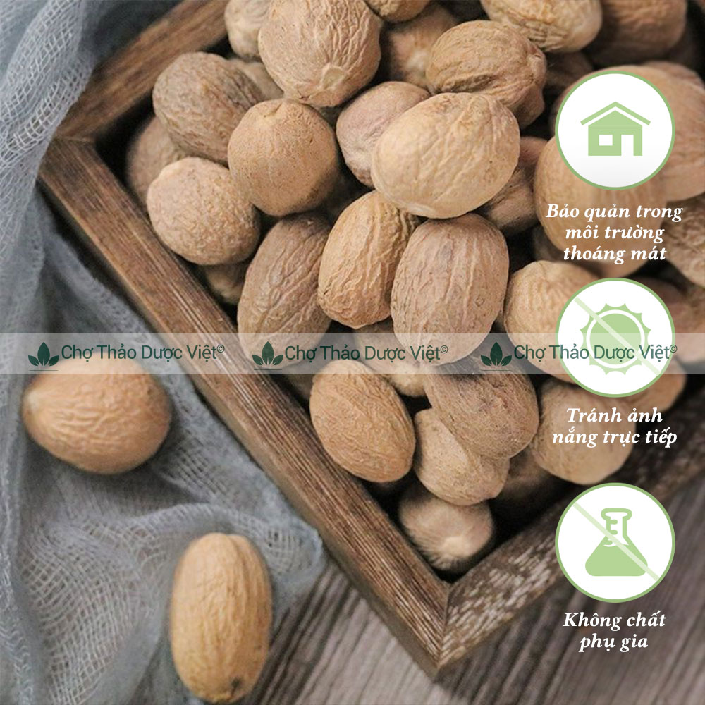 Nhục đậu khấu 100g, nutmeg, hạt to, thơm, sạch, gia vị nấu ăn, làm bánh - Chợ Thảo Dược Việt