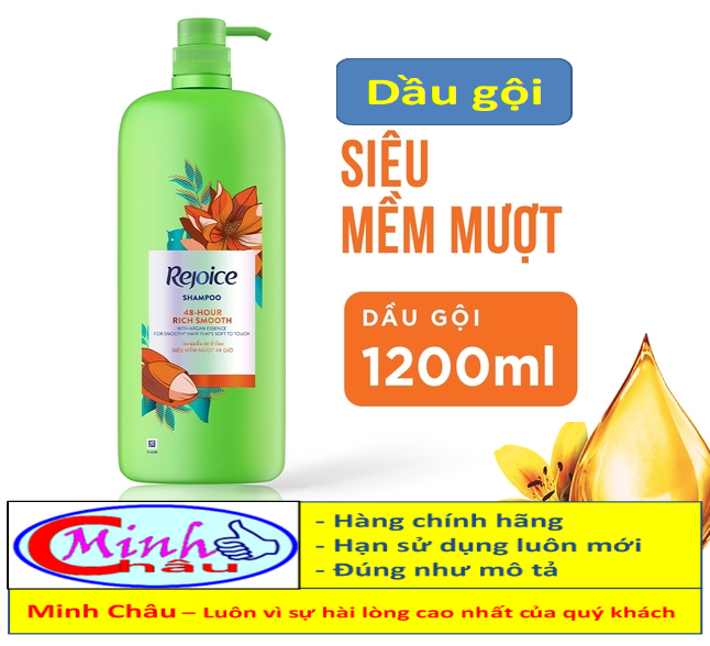(Hàng chính hãng) Dầu Gội REJOICE Siêu Mượt Chai 1200ml