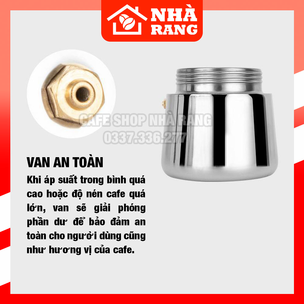 Bình Moka pha cà phê, bình pha cà phê áp suất | Cafe Nhà Rang