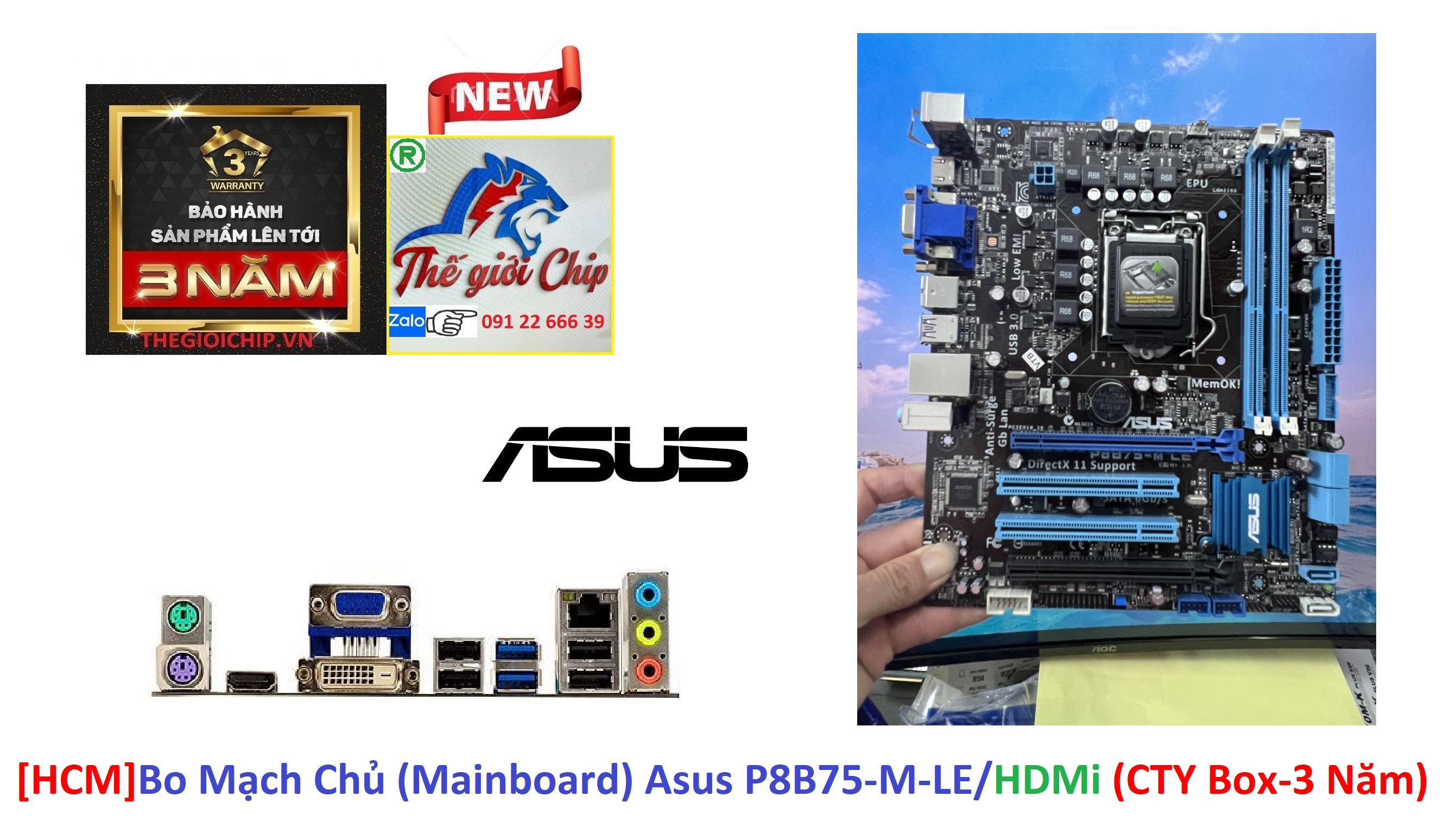 [HCM]Bo Mạch Chủ (Mainboard) Asus P8B75-M-LE/HDMi (CTY Box-3 Năm)