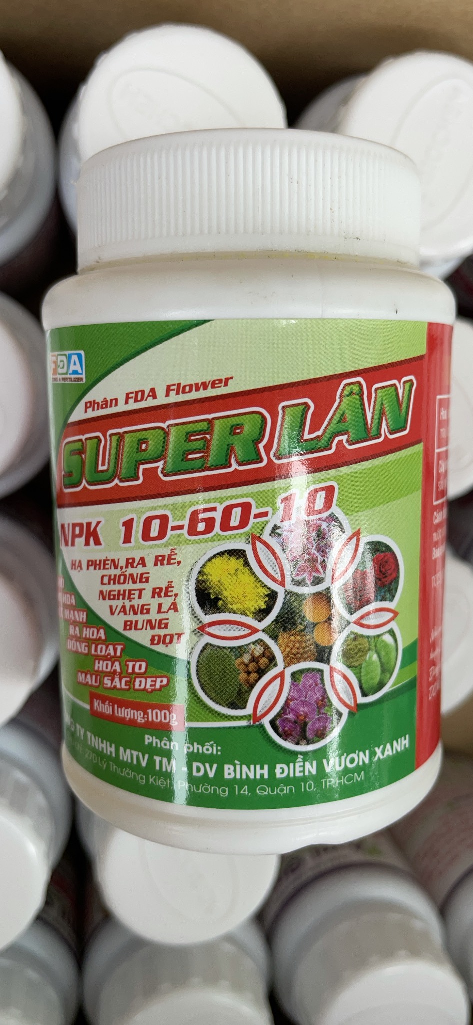 Phân bón lá siêu lân 10.60.10 lọ 100gr fda