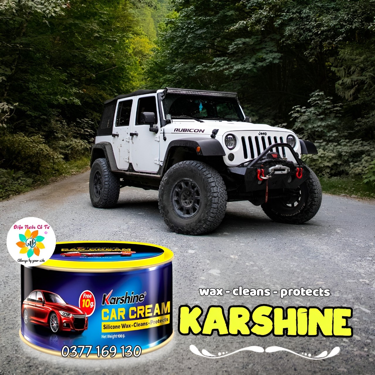 Kem đánh bóng cà na đánh bóng sơn xe ô tô Car Cream Karshine 220g Made in Thái Lan