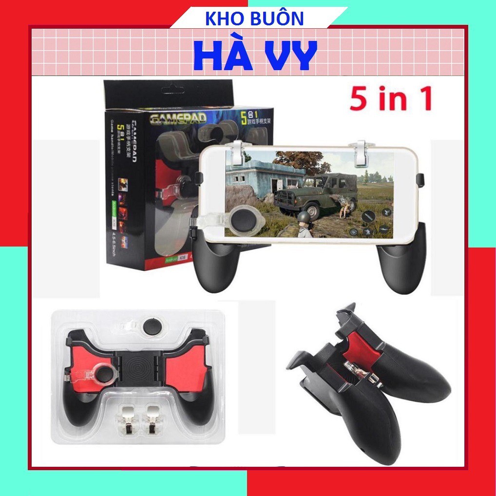 Tay cầm chơi game 5 in 1 chơi liên quân pubg - Gamepad Pubg Mobile