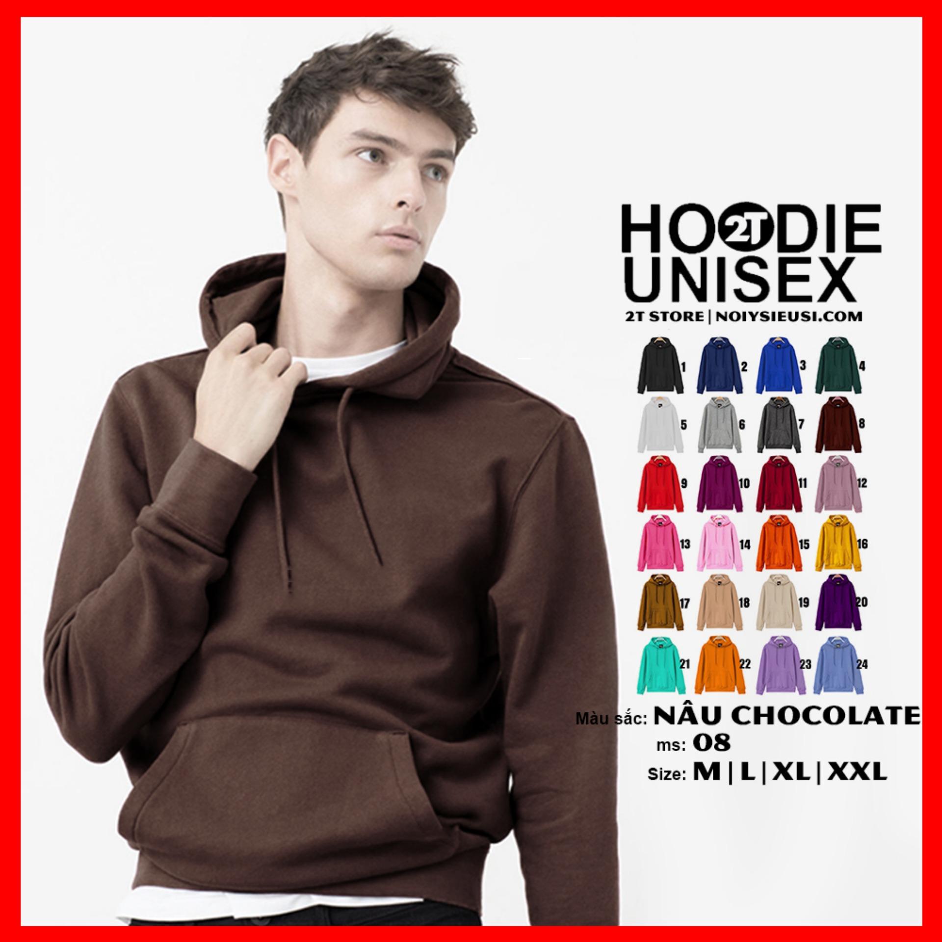 [4.4 HOÀN TIỀN 15%][HCM]Áo Khoác Unisex Nỉ Bông Hoodie Có Nón Trơn - Xỏ Ngón Cái - Nón 2 Lớp - Cao Cấp Loại 1 (Nâu Socola)