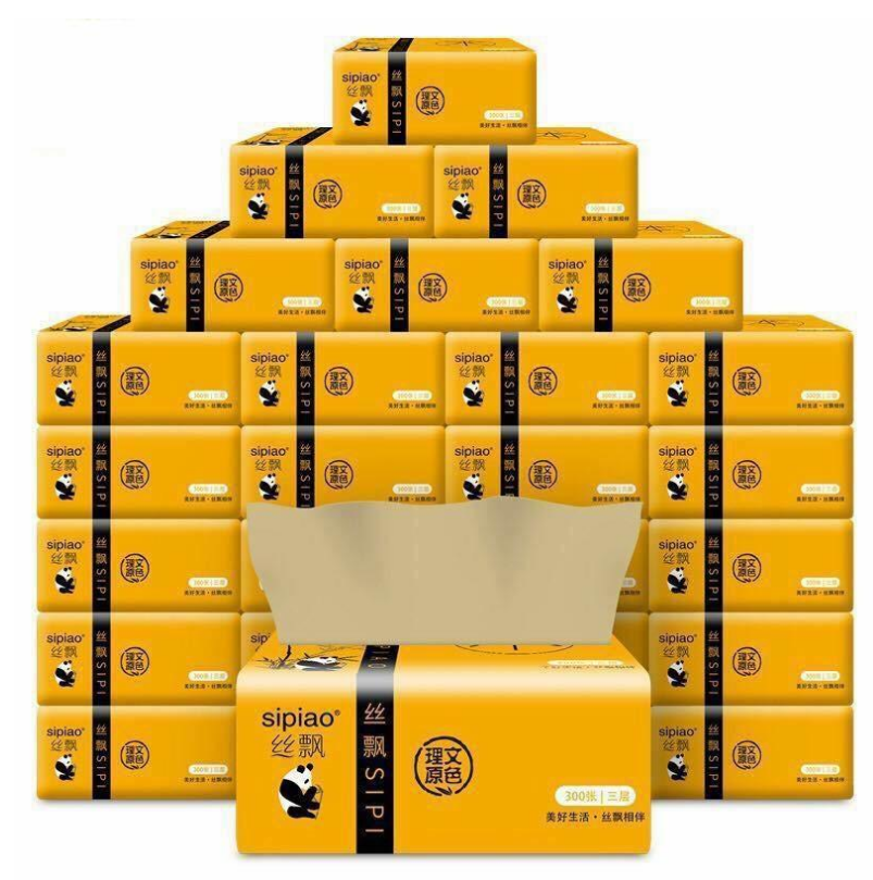 Giấy ăn gấu trúc Sipiao 1 thùng 30 gói