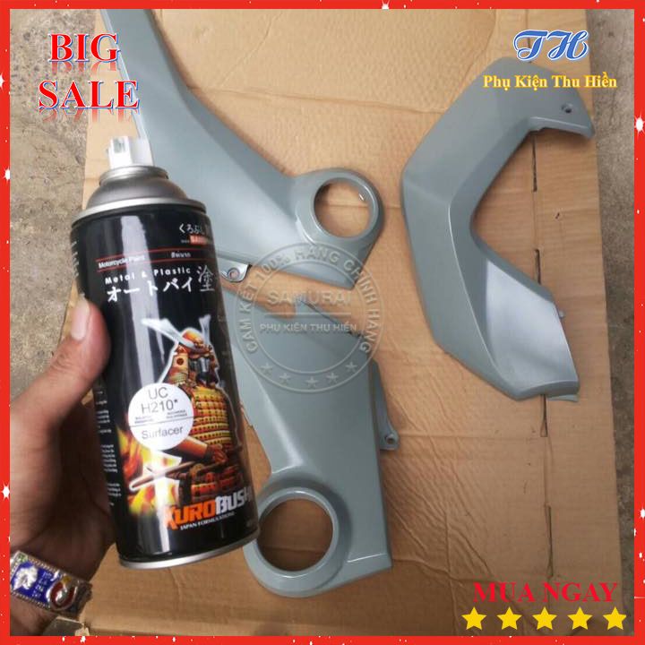 [HCM]Sơn Xịt Chính Hãng SAMURAI Dành Cho Xe Máy Lót Xám UCH210