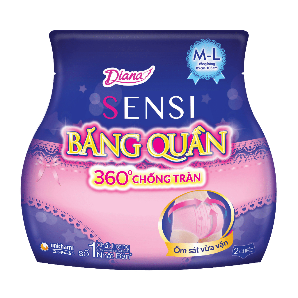 BĂNG ĐÊM dạng quần Diana size S-M/ M-L (New)
