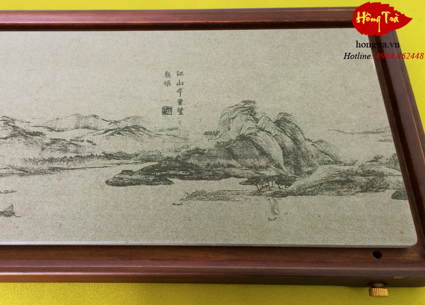 Bàn trà gỗ mặt đá Tường Phúc (祥福) BTMD02
