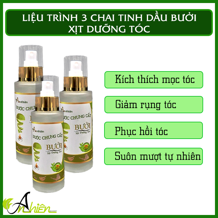 3 Chai Tinh Dầu Bưởi - Kích thích mọc tóc, giảm rụng tóc