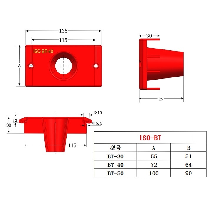 Tấm nhựa gá chuôi dao BT40