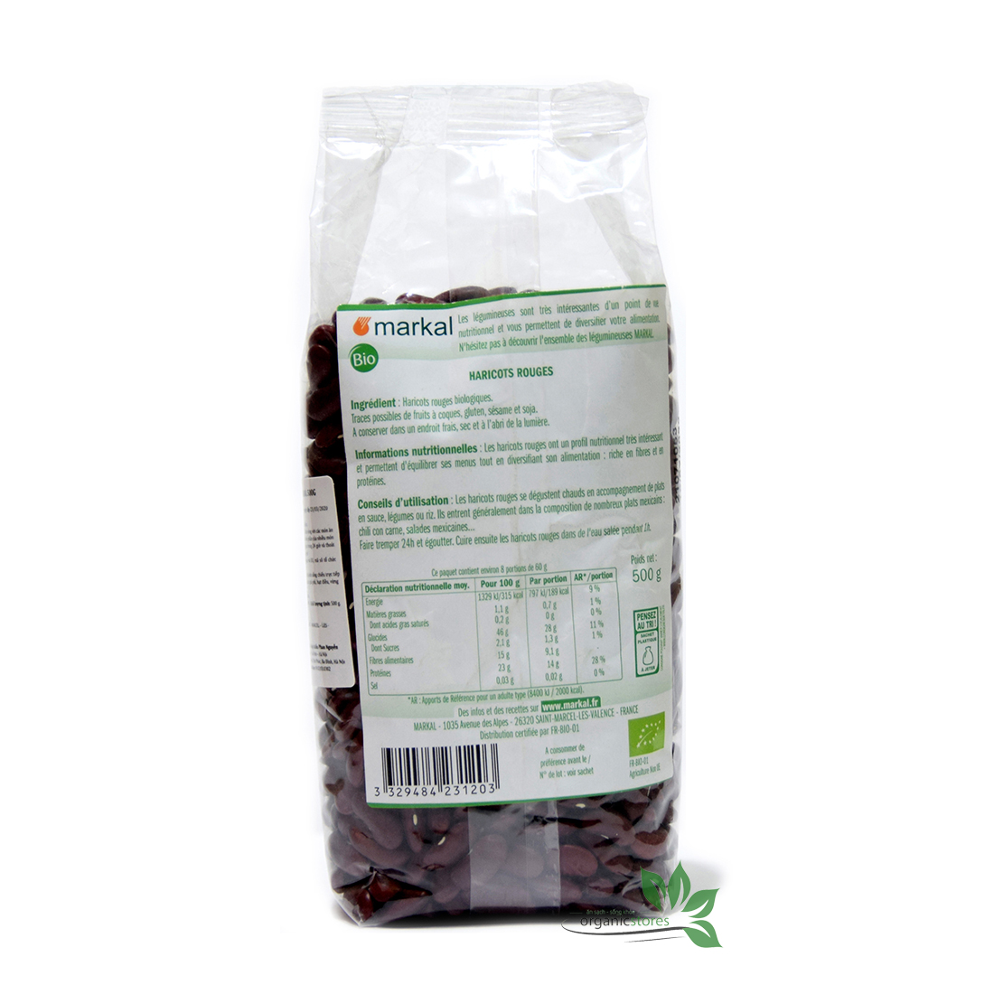 Đậu đỏ kidney hữu cơ Markal 500g