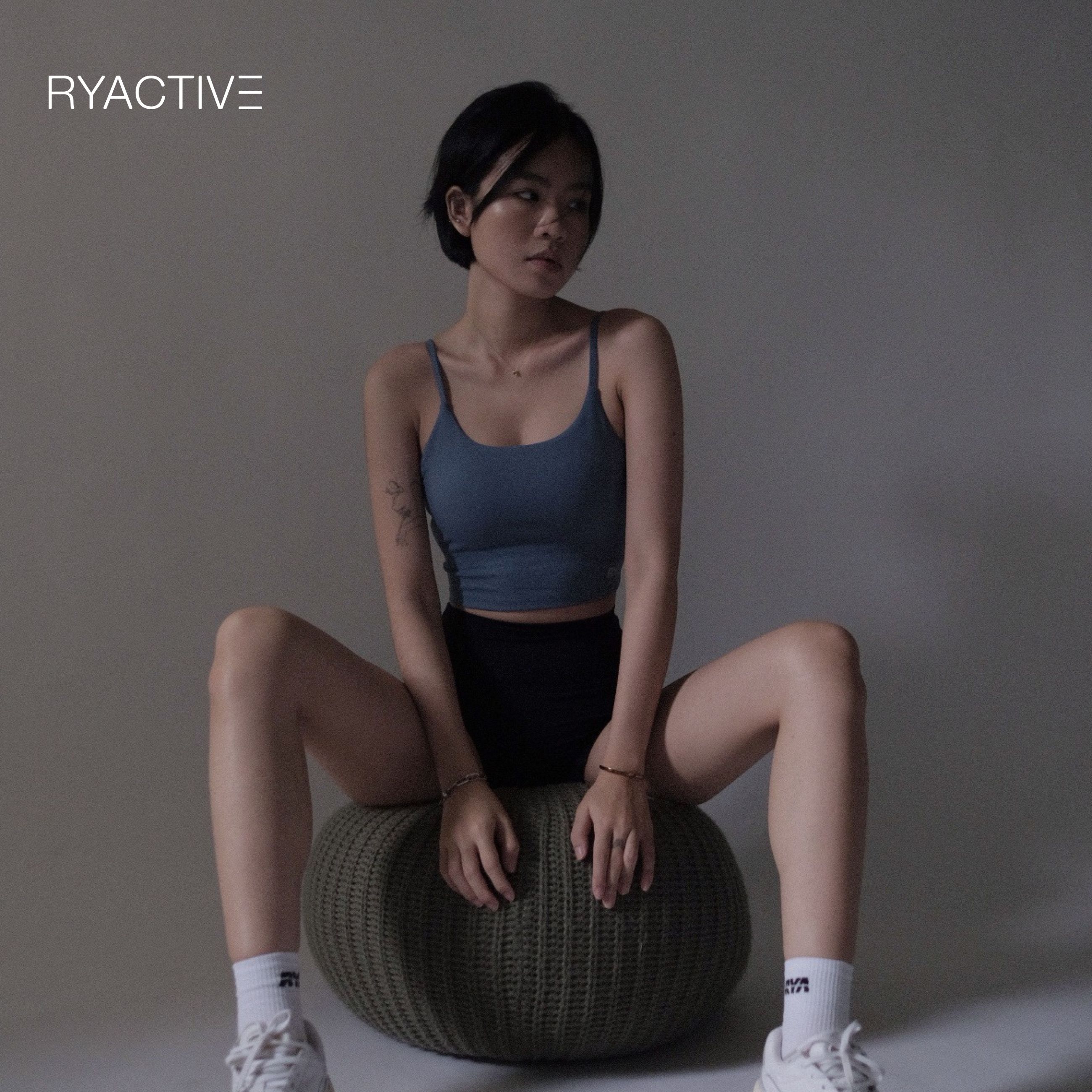 Áo ngực thể thao RYACTIVE -  STRAPPY CROPTANK Blue