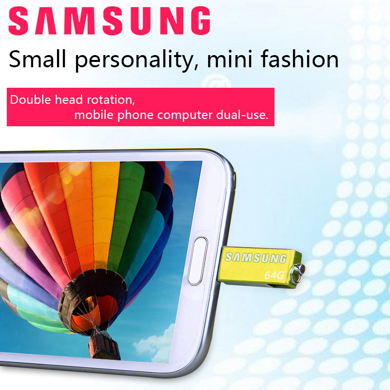 SAMSUNG 64GB OTG USB Flash Drive Smartphone External Usb Stick Pen Drive Memory Stick U Disk for Android PC