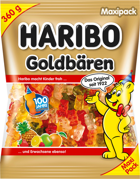Kẹo dẻo gấu Haribo Goldbären Đức, 175 g