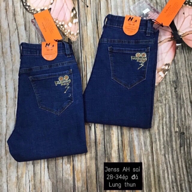 Quần jeans nữ lưng thun siêu co giãn