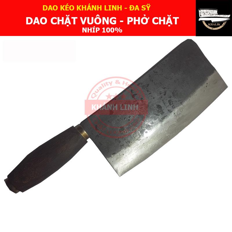 Dao nhà bếp Khánh Linh - Đa Sỹ: Dao phở chặt cán đen (dao chặt gà, xương) NHÍP 100% - DN09