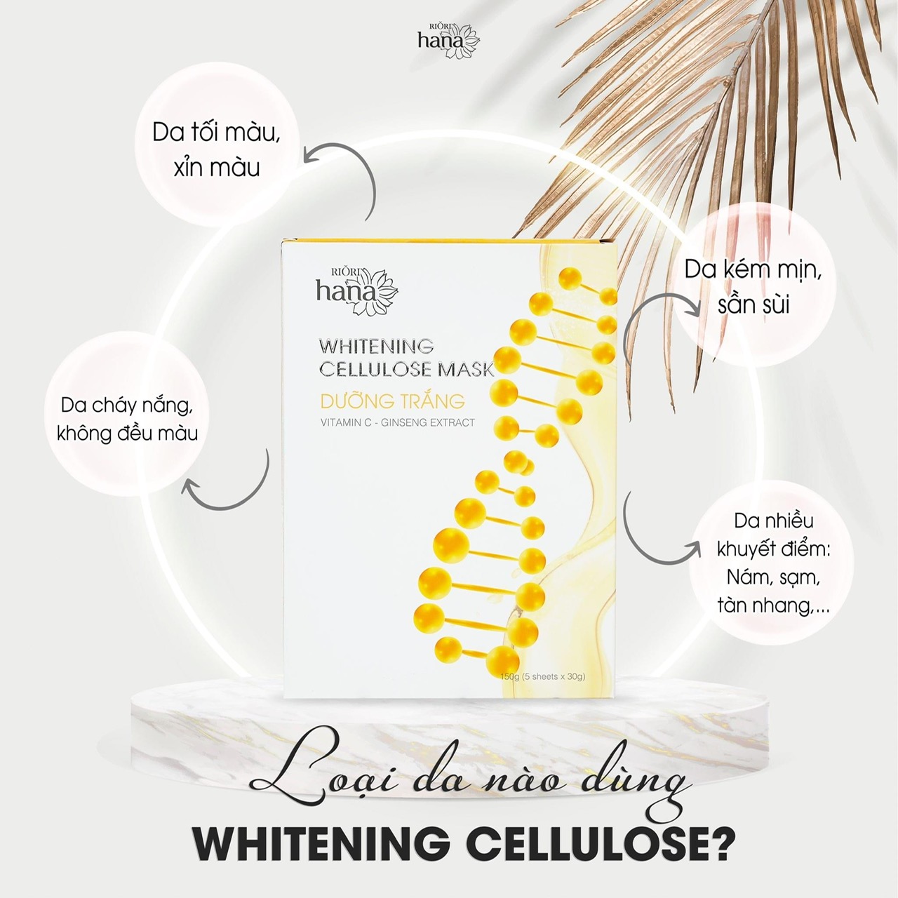 17.	(Miếng Rời) Mặt Nạ Sinh Học Cao Cấp RIORI - CELLULOSE MASK 30g