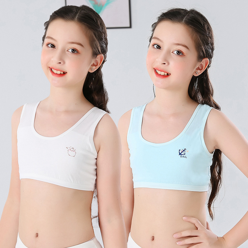 Nơi bán Bộ 5 áo lót học sinh nữ vải cotton dây to bản thích hợp bé gái cấp 2, cấp 3- ao lot hoc sinh nu