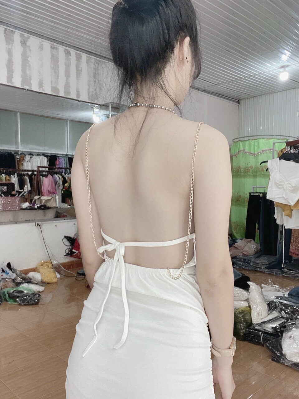 Đầm 2 Dây Hở Lưng SEXY