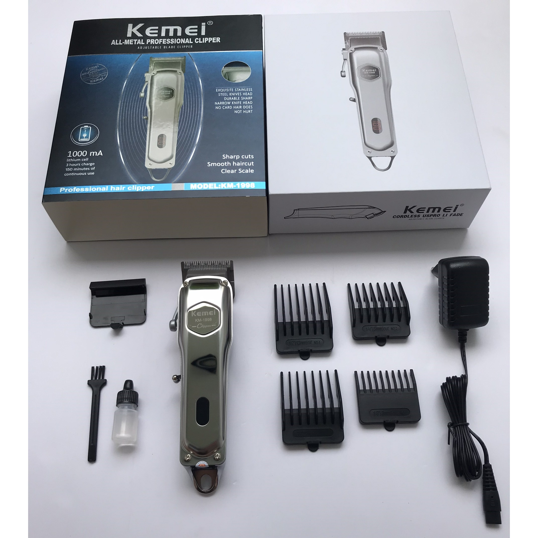 Tông đơ cắt tóc có đèn LED kemei KM 1998